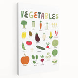 Vegetables Kids Educational Wall Art - Learning Poster for Classrooms