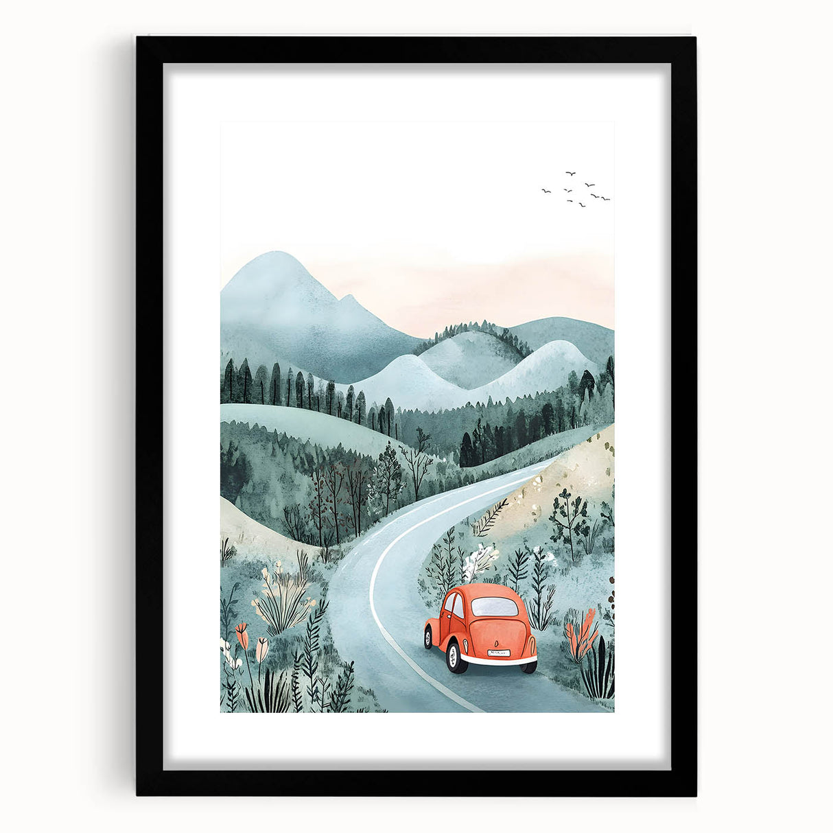 Adventure Road Trip Nursery Wall Art – Kids Room & Baby Decor