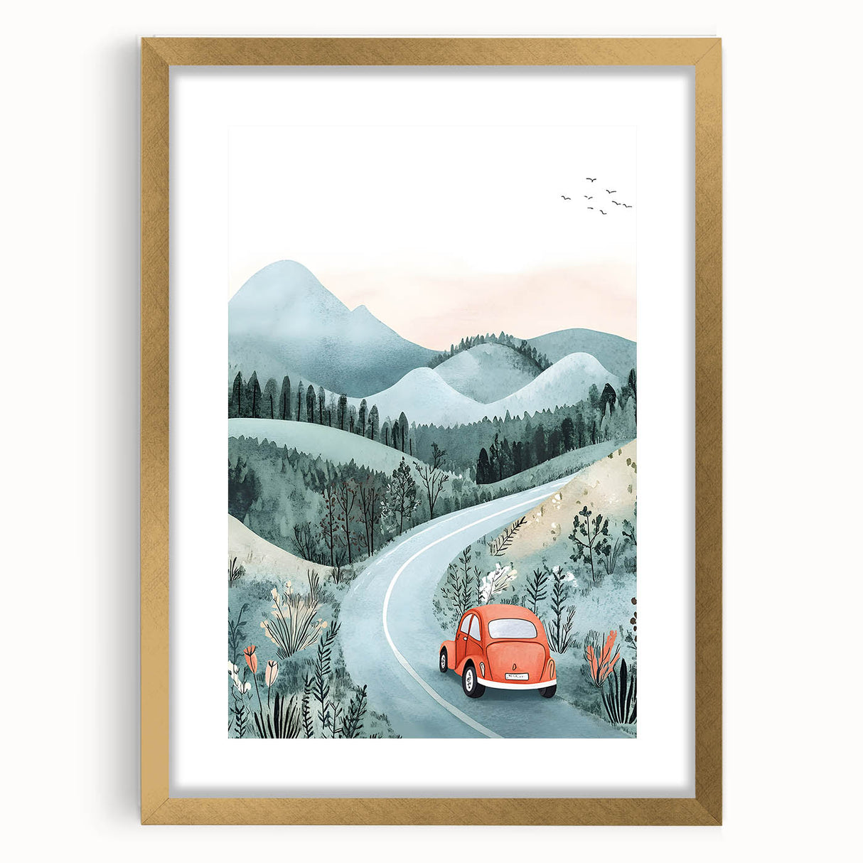 Adventure Road Trip Nursery Wall Art – Kids Room & Baby Decor