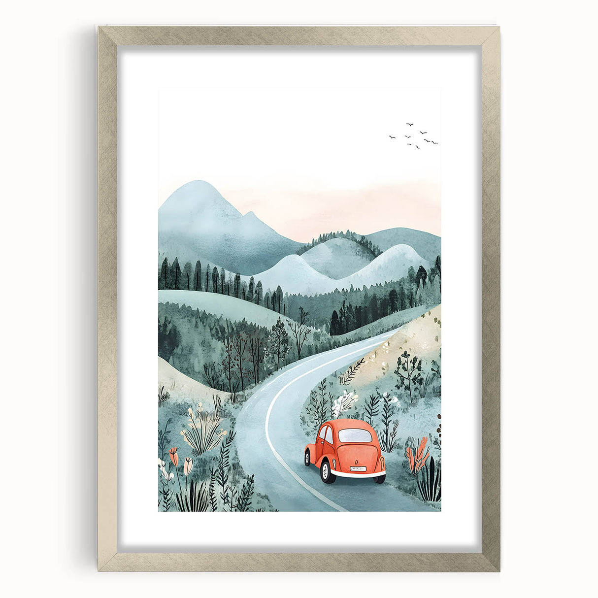 Adventure Road Trip Nursery Wall Art – Kids Room & Baby Decor