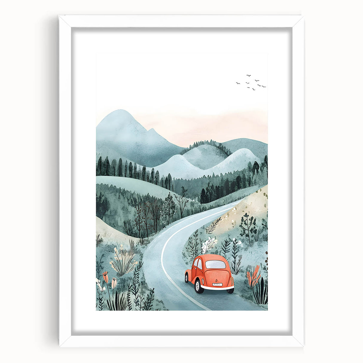 Adventure Road Trip Nursery Wall Art – Kids Room & Baby Decor
