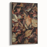 Autumnal landscape art painting on framed canvas, featuring a forest in vibrant fall colors, ideal for living room decor.