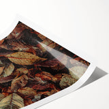 Extra large wall art featuring line art flowers in muted earth tones on rolled canvas.