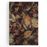 Large black and white stretched canvas featuring an abstract design of autumn trees, ideal for kitchen wall art.