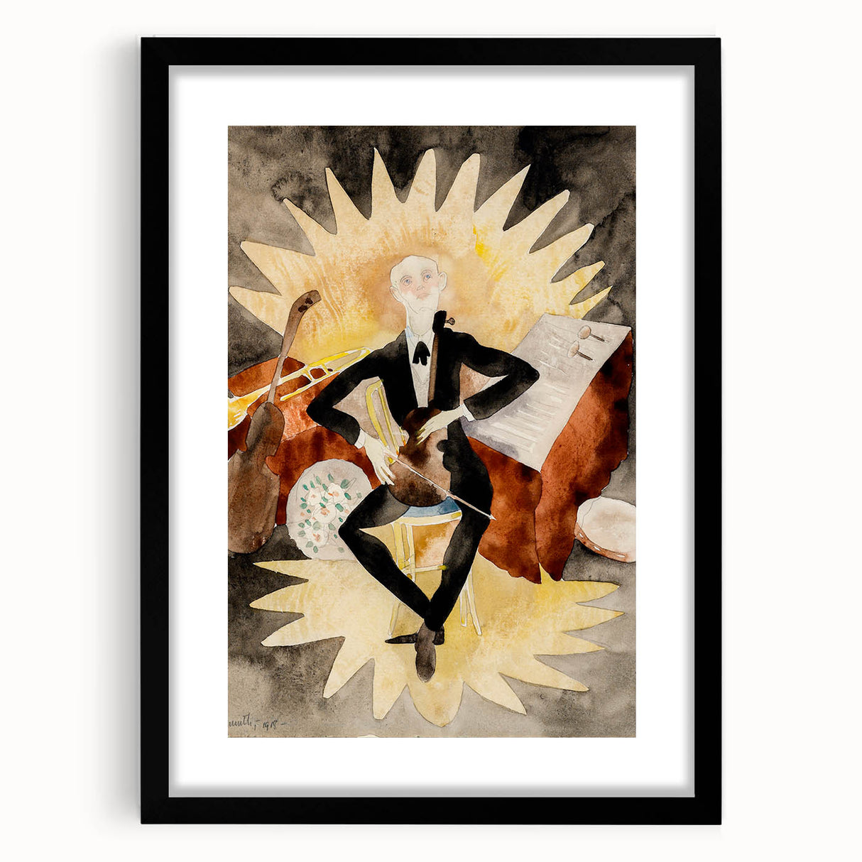 Modern Musician Wall Art - Abstract Contemporary Art Print 1918