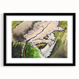 Abstract Modern Art: Contemporary Dogwood Design for Minimalist Decor