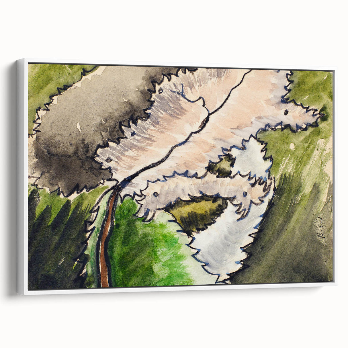 Abstract Modern Art: Contemporary Dogwood Design for Minimalist Decor