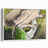 Abstract Modern Art: Contemporary Dogwood Design for Minimalist Decor