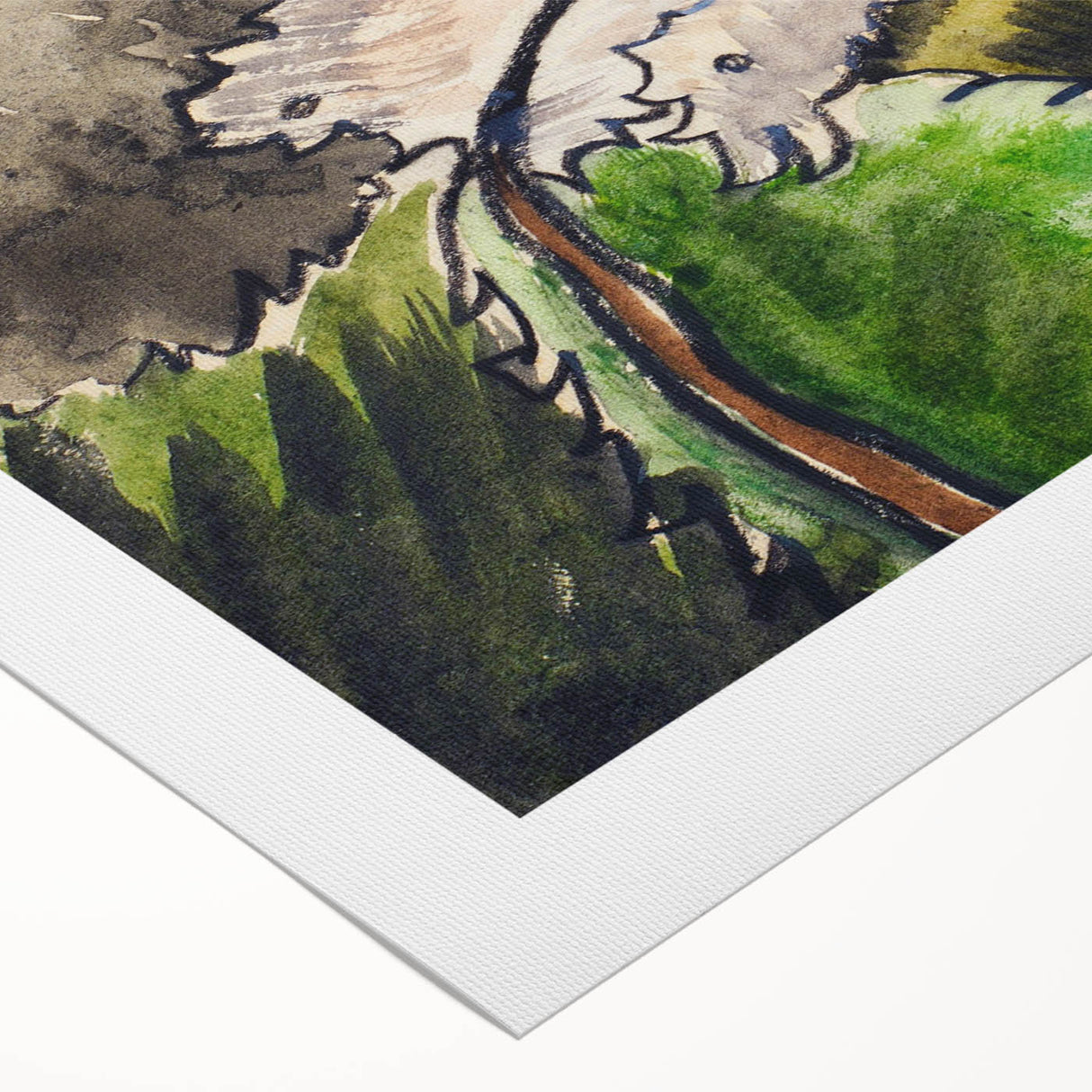 Abstract Modern Art: Contemporary Dogwood Design for Minimalist Decor