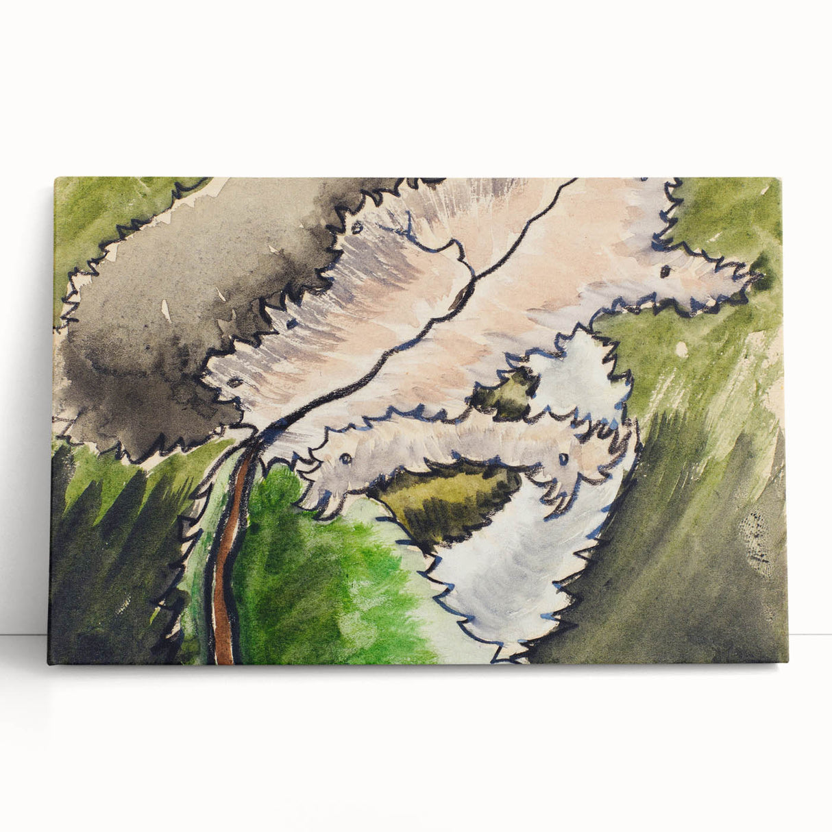 Abstract Modern Art: Contemporary Dogwood Design for Minimalist Decor