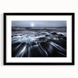Stormy Ocean Motion Wall Art – Black & White Abstract Photography