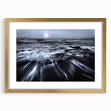 Stormy Ocean Motion Wall Art – Black & White Abstract Photography