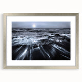 Stormy Ocean Motion Wall Art – Black & White Abstract Photography