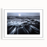 Stormy Ocean Motion Wall Art – Black & White Abstract Photography