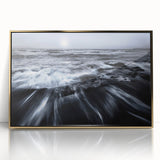 Stormy Ocean Motion Wall Art – Black & White Abstract Photography