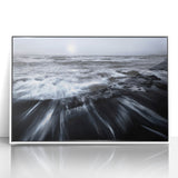 Stormy Ocean Motion Wall Art – Black & White Abstract Photography