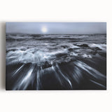 Stormy Ocean Motion Wall Art – Black & White Abstract Photography