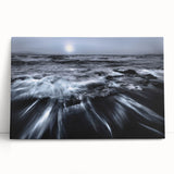 Stormy Ocean Motion Wall Art – Black & White Abstract Photography