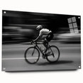 Cyclist in Motion – Emotive Urban Silhouette Photography Print