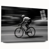 Cyclist in Motion – Emotive Urban Silhouette Photography Print
