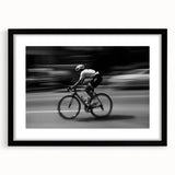 Cyclist in Motion – Emotive Urban Silhouette Photography Print