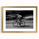 Cyclist in Motion – Emotive Urban Silhouette Photography Print