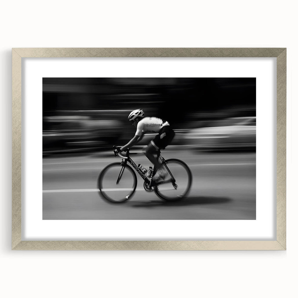 Cyclist in Motion – Emotive Urban Silhouette Photography Print