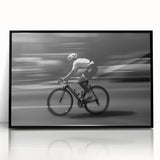 Cyclist in Motion – Emotive Urban Silhouette Photography Print