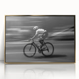 Cyclist in Motion – Emotive Urban Silhouette Photography Print