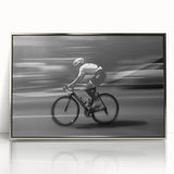 Cyclist in Motion – Emotive Urban Silhouette Photography Print