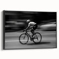 Cyclist in Motion – Emotive Urban Silhouette Photography Print