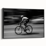Cyclist in Motion – Emotive Urban Silhouette Photography Print
