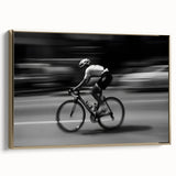 Cyclist in Motion – Emotive Urban Silhouette Photography Print