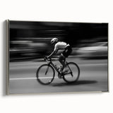 Cyclist in Motion – Emotive Urban Silhouette Photography Print