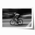 Cyclist in Motion – Emotive Urban Silhouette Photography Print