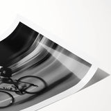 Cyclist in Motion – Emotive Urban Silhouette Photography Print