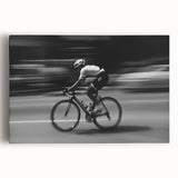 Cyclist in Motion – Emotive Urban Silhouette Photography Print