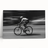 Cyclist in Motion – Emotive Urban Silhouette Photography Print