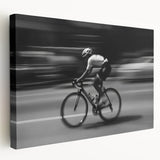 Cyclist in Motion – Emotive Urban Silhouette Photography Print