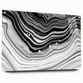 Acrylic Glass Bedroom Wall Art – Black & White Fluid Marble Print