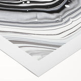 Acrylic Glass Bedroom Wall Art – Black & White Fluid Marble Print