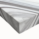 Acrylic Glass Bedroom Wall Art – Black & White Fluid Marble Print