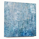 Blue Abstract Office Wall Art – Textured Modern Corporate Decor