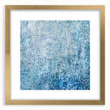Blue Abstract Office Wall Art – Textured Modern Corporate Decor