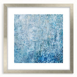 Blue Abstract Office Wall Art – Textured Modern Corporate Decor