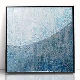 Blue Abstract Office Wall Art – Textured Modern Corporate Decor