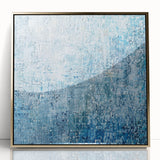 Blue Abstract Office Wall Art – Textured Modern Corporate Decor