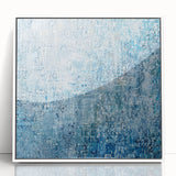 Blue Abstract Office Wall Art – Textured Modern Corporate Decor