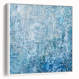 Blue Abstract Office Wall Art – Textured Modern Corporate Decor