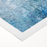 Blue Abstract Office Wall Art – Textured Modern Corporate Decor